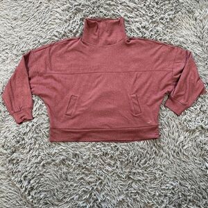 Freely Womens Activewear Pullover Funnel Neck Size Small Soft Stretch Rose Pink